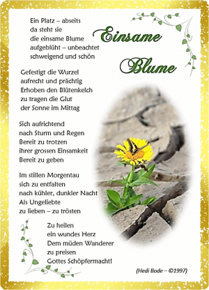 Einsame Blume - Hedi Bode - Motiv Löwenzahn